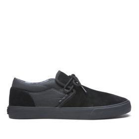 Supra Mens CUBA Low Top Shoes Black/black/Camo | US-93735